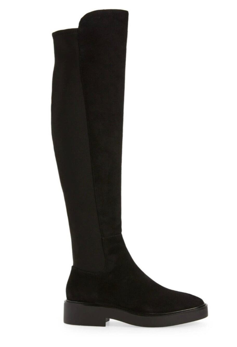 Stuart Weitzman Maddox 5050 Over the Knee Suede Black Boot 37